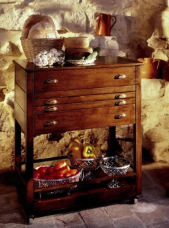 Mobile di Antiquariato in stile arte povera Carrello oregon in Offerta Outlet