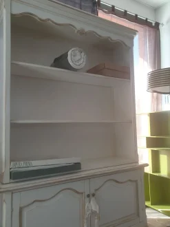 Mobile di antiquariato Libreria lacc, argento binco IN OFFERTA OUTLET