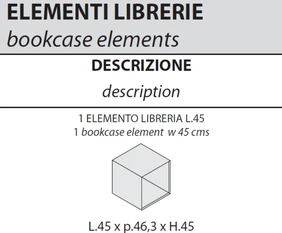 Mobile in legno Iulio monolitico Las mobili in offerta