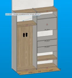 Mobile ingresso A terra modello Ingresso con parete attrezzata di Imab