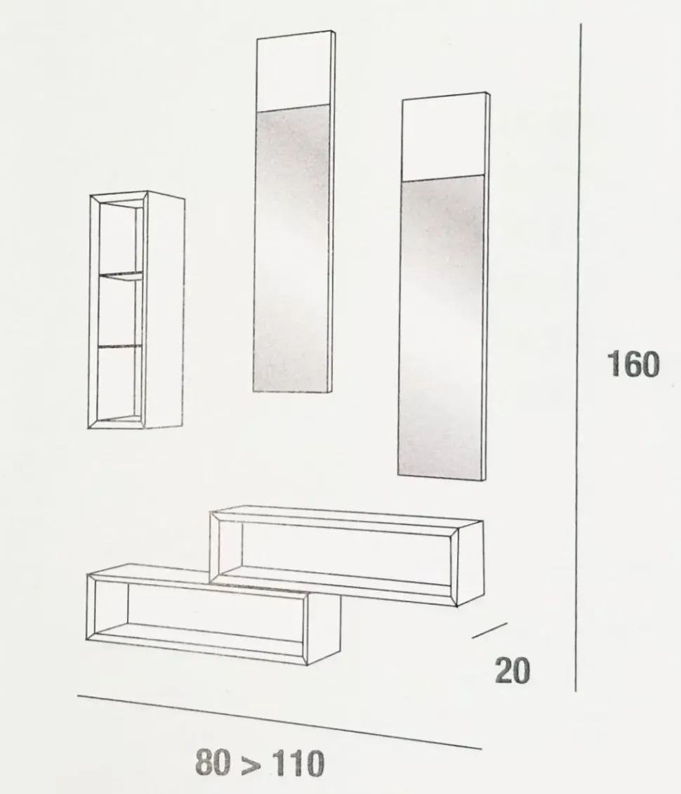 Mobile ingresso Lego Artigianale in stile moderno a prezzo ribassato