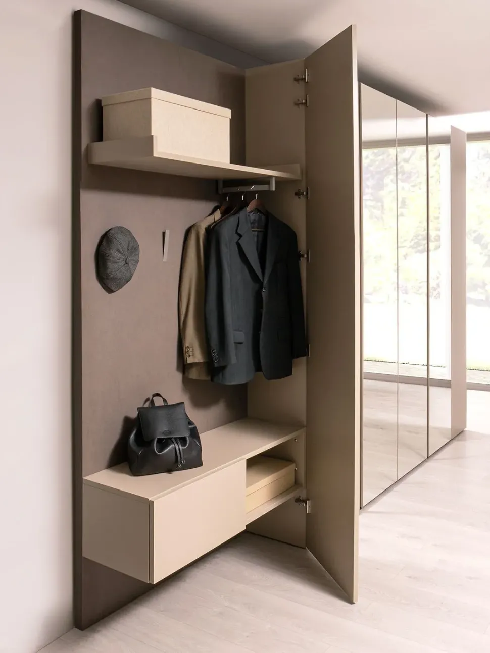 Mobile ingresso modello Wide 01 outlet moderno di Diotti.com a prezzo ribassato