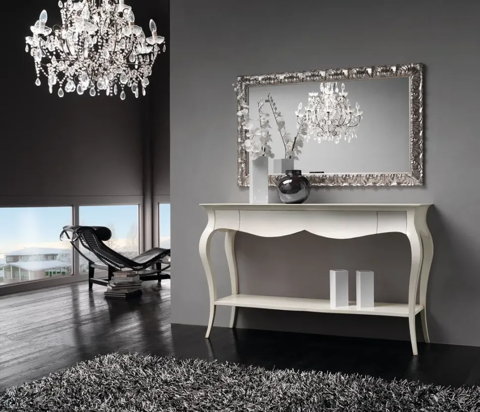 Mobile ingresso Senza maniglia modello classico Consolle mod.harmony laccata in promo-sconto del 45% di Artigiani veneti in offerta