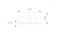 Mobile modello Sigma  h93 a giorno in legno ad un prezzo davvero conveniente