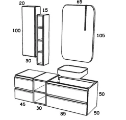 Mobile per il bagno Ideal bagni Gola system a prezzi outlet