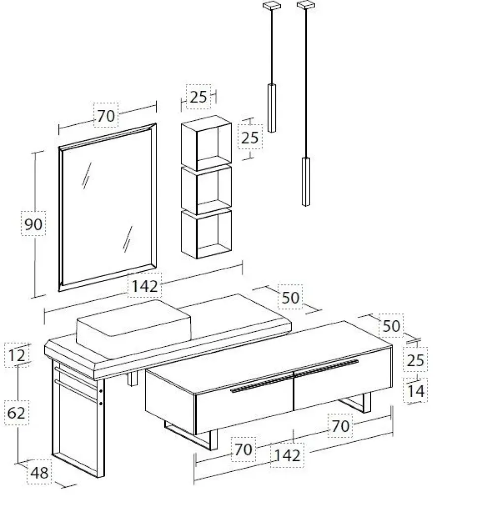 Mobile per il bagno Legnoarreda L.08 in offerta