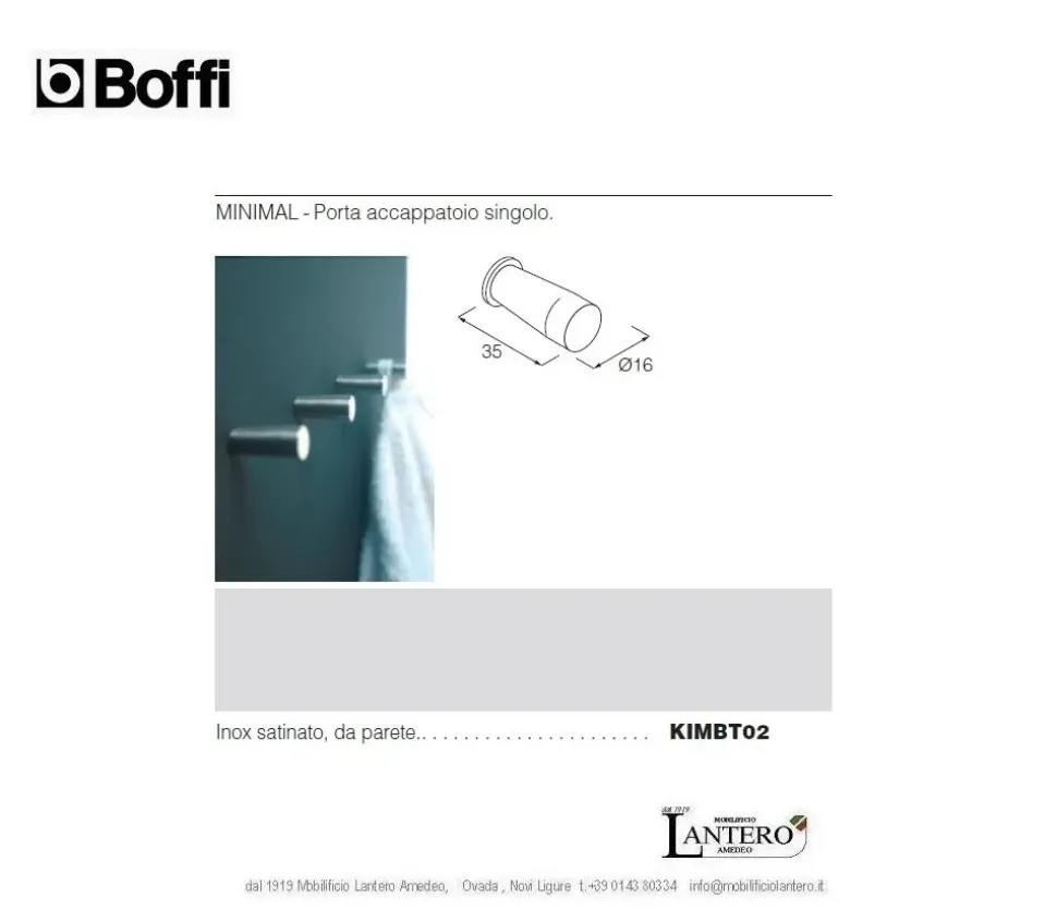 Mobile per la sala da bagno Boffi Boffi appendiabiti minimal kimbt02 a prezzo Outlet