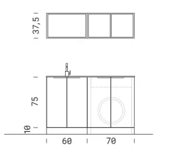 Mobile per la sala da bagno Compab Lab60 a prezzo Outlet