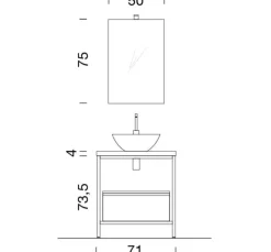 Mobile per la sala da bagno Compab Bgo a prezzo Outlet