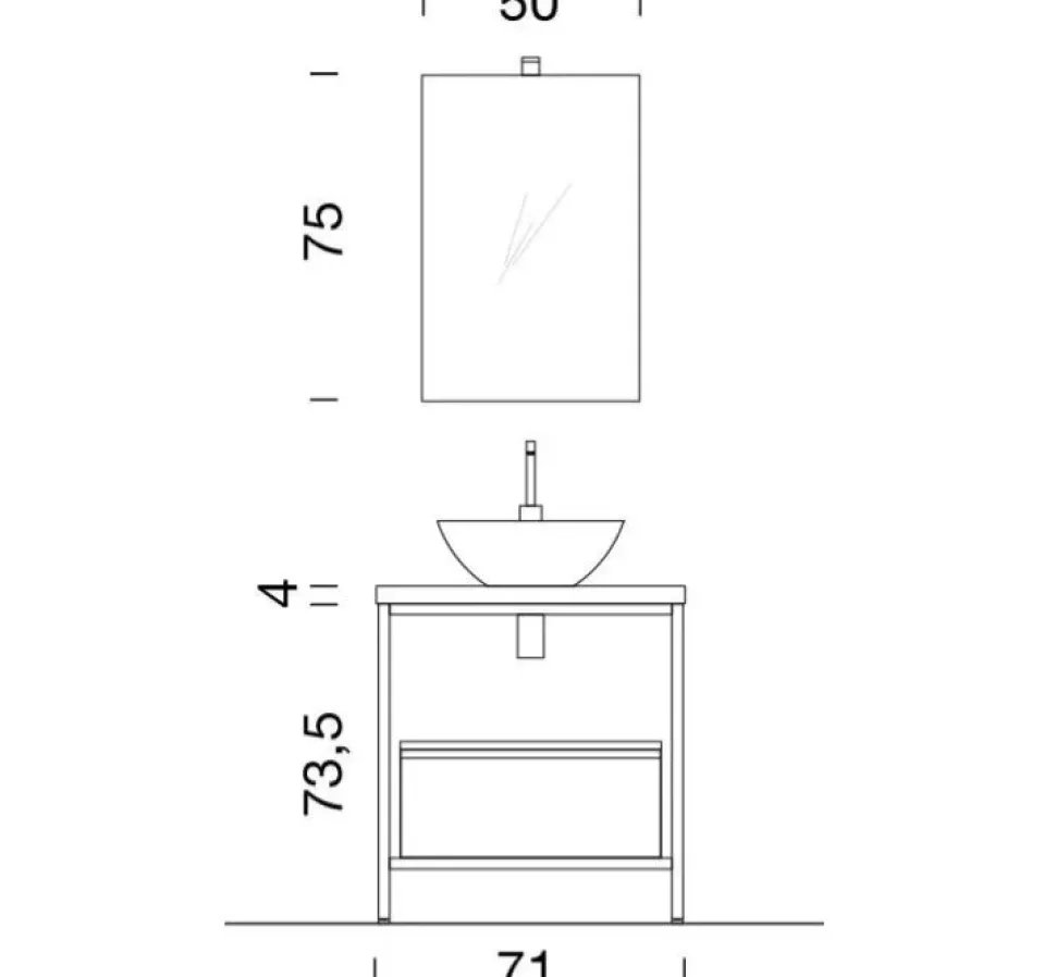 Mobile per la sala da bagno Compab Bgo a prezzo Outlet