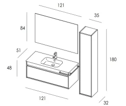 Mobile per la sala da bagno Mastella Duetto 06 a prezzo Outlet