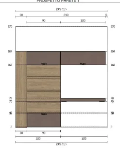 Mobile per ufficio modello Parete studio in legno ad un prezzo speciale