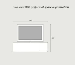 Mobile porta tv Free view 360 di Astor mobili a prezzi convenienti