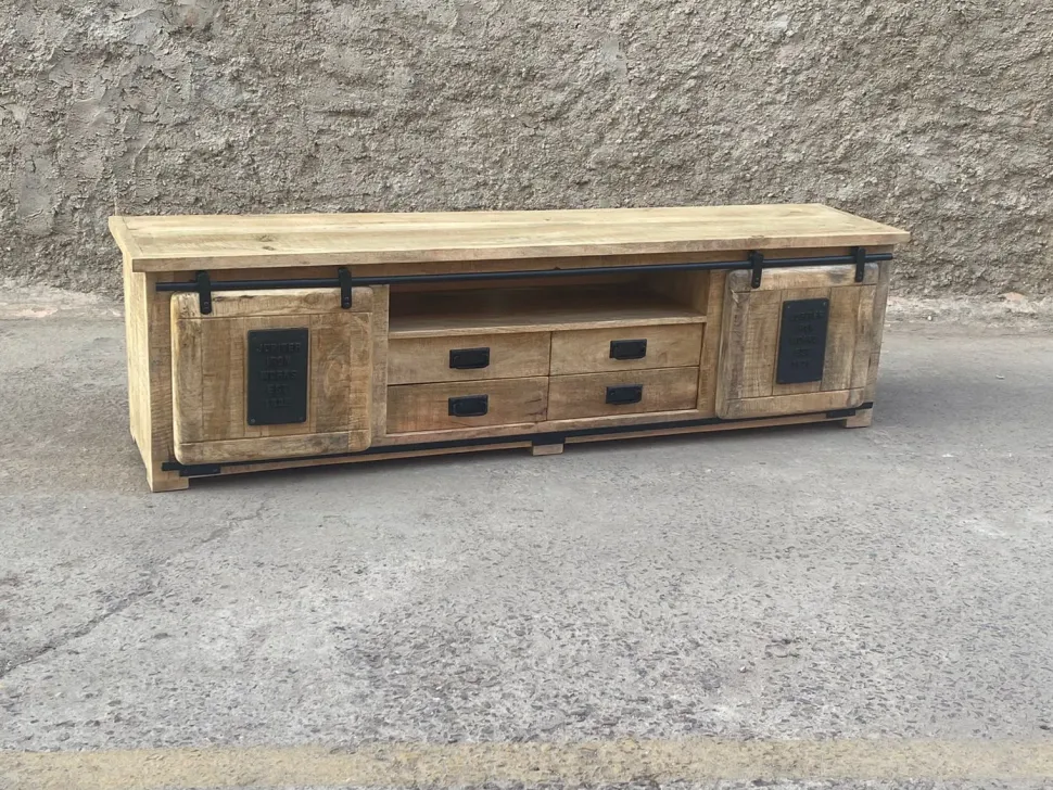 Mobile porta tv Mobile basso portatv jupiter industrial di Outlet etnico in offerta