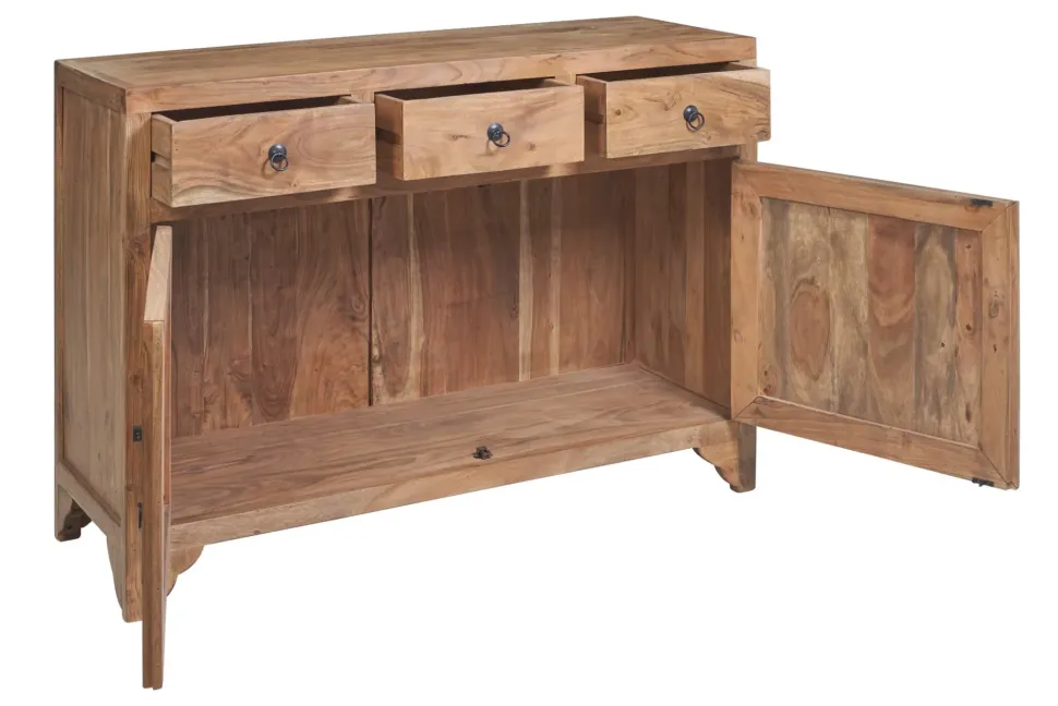 Mobile soggiorno modello Mobile credenza zen 2 ante 3 cassetti di Outlet etnico a prezzo Outlet