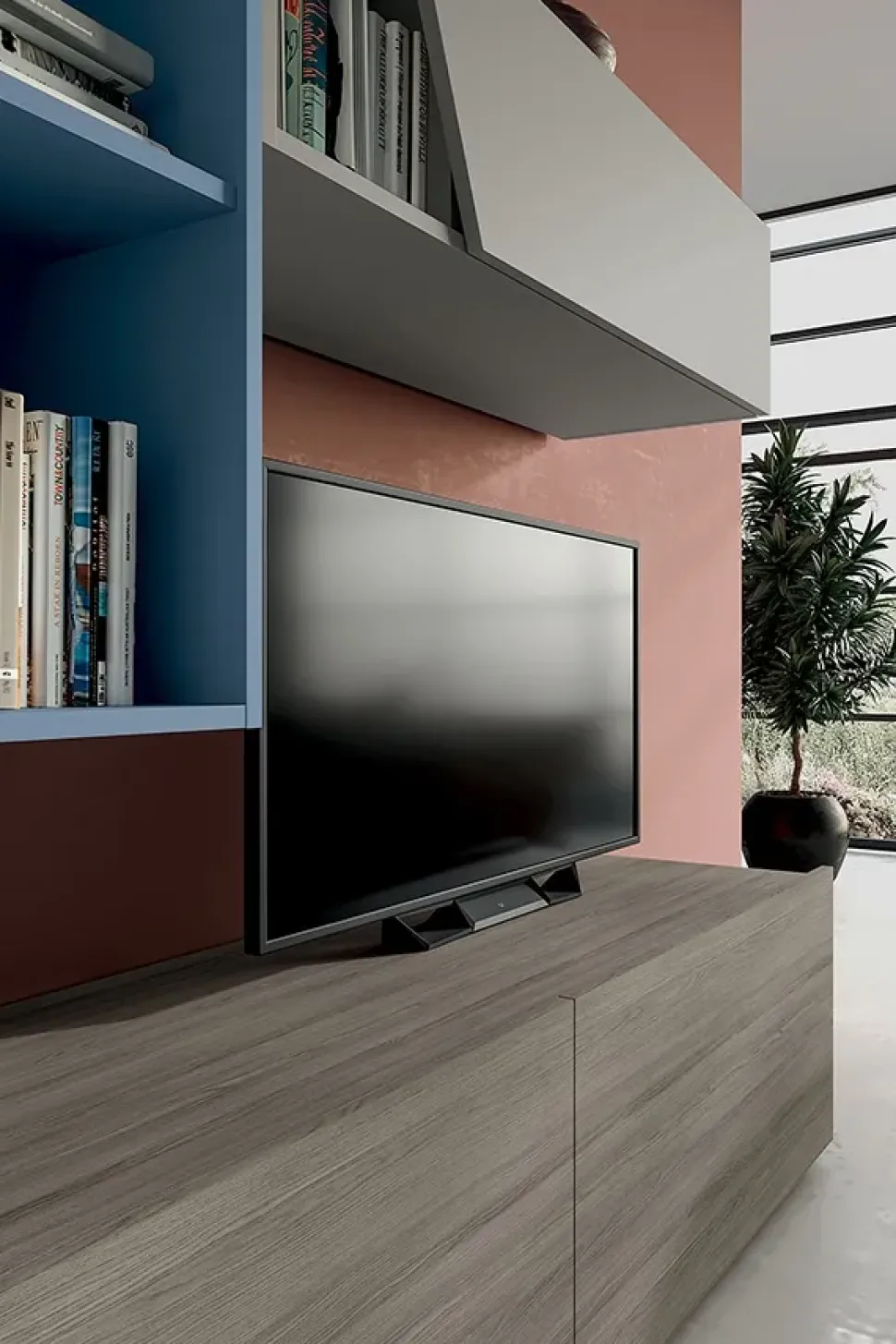 Mobile soggiorno modello Lisbona di Santalucia a PREZZI OUTLET