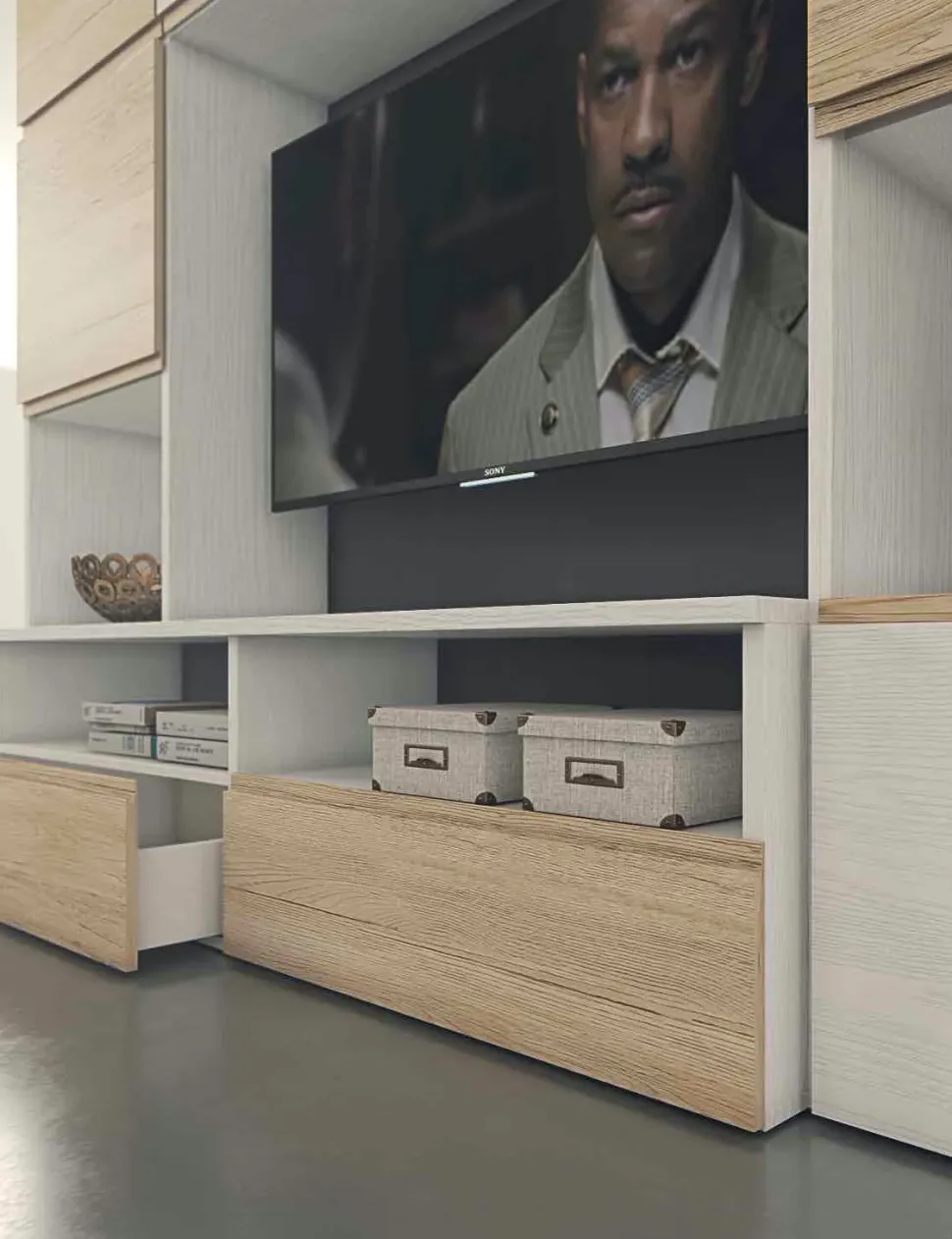 Mobile soggiorno modello Lions linea oak 1 di Collezione esclusiva a PREZZI OUTLET