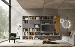 Mobile soggiorno modello Composizione horizon 1023 di Mobilgam scontato -30%