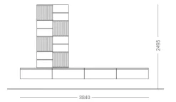 Mobile soggiorno modello Slim di Dall'agnese scontato -33%