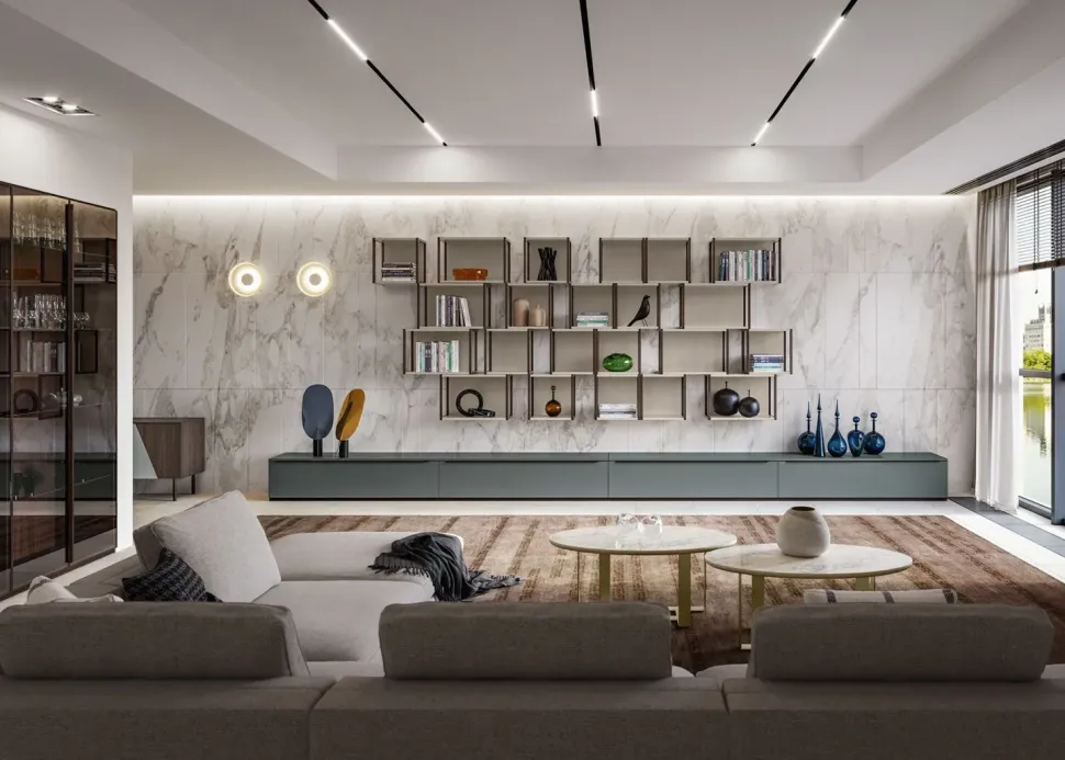 Mobile soggiorno modello Living 602 di Giessegi a PREZZI OUTLET