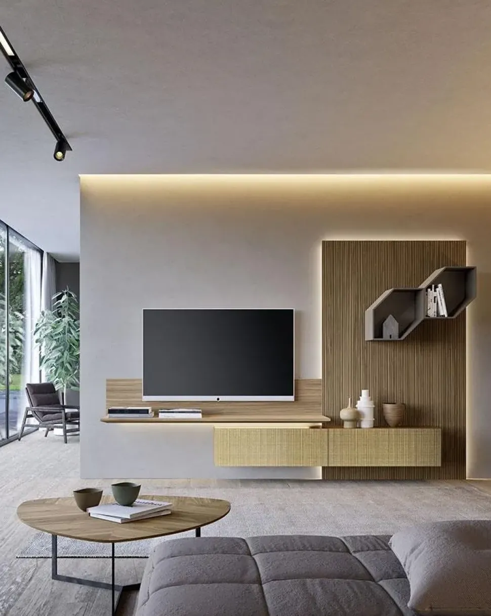 Mobile soggiorno modello Composizione horizon 1006 di Mobilgam scontato -30%