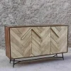 Mobile soggiorno modello Credenza rennes natural 3a di Outlet etnico a PREZZI OUTLET