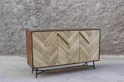 Mobile soggiorno modello Credenza rennes natural 3a di Outlet etnico a PREZZI OUTLET
