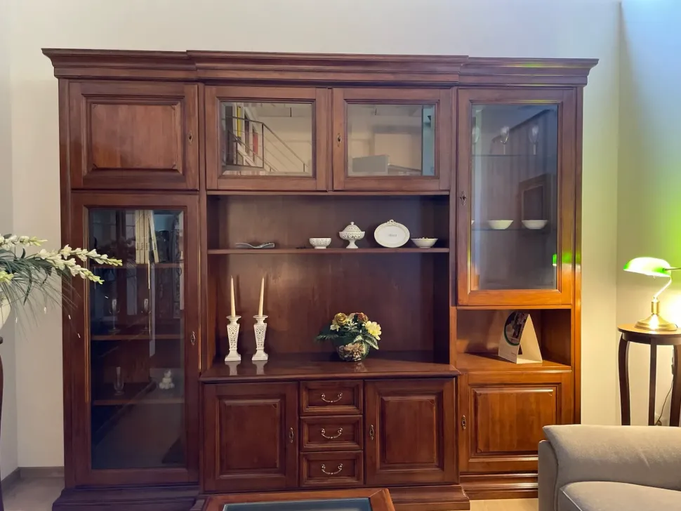 Mobile soggiorno modello Parete attrezzata classica edera di Artigianale scontato -53%