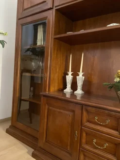 Mobile soggiorno modello Parete attrezzata classica edera di Artigianale scontato -53%