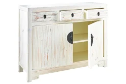 Mobile soggiorno modello  credenza china in legno  3 cassetti 2 sportelli  white decape' di Outlet etnico a PREZZI OUTLET