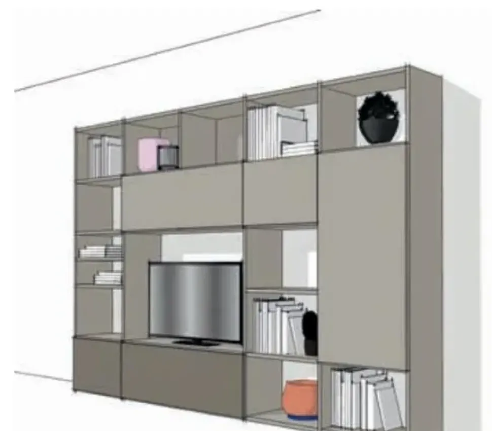 Mobile soggiorno modello Mdsl 312 di Md work a PREZZI OUTLET