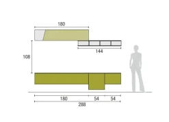 Mobile soggiorno modello Atlante skt16 di Tomasella a PREZZI OUTLET