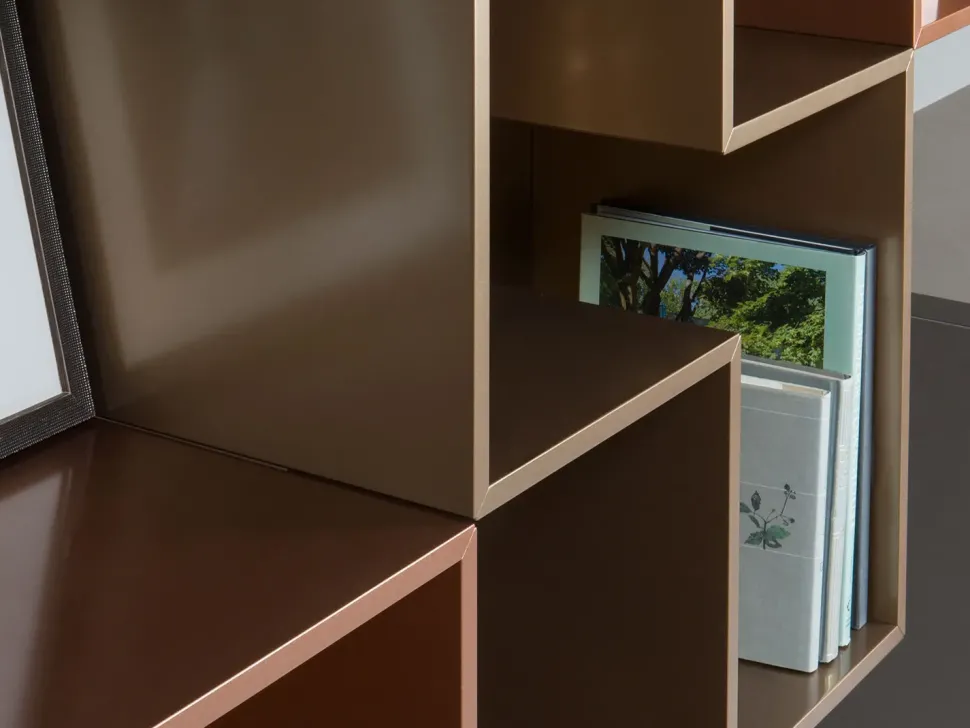 Mobile soggiorno modello Credenza fly deco e mensole cube outlet di Diotti.com scontato -45%