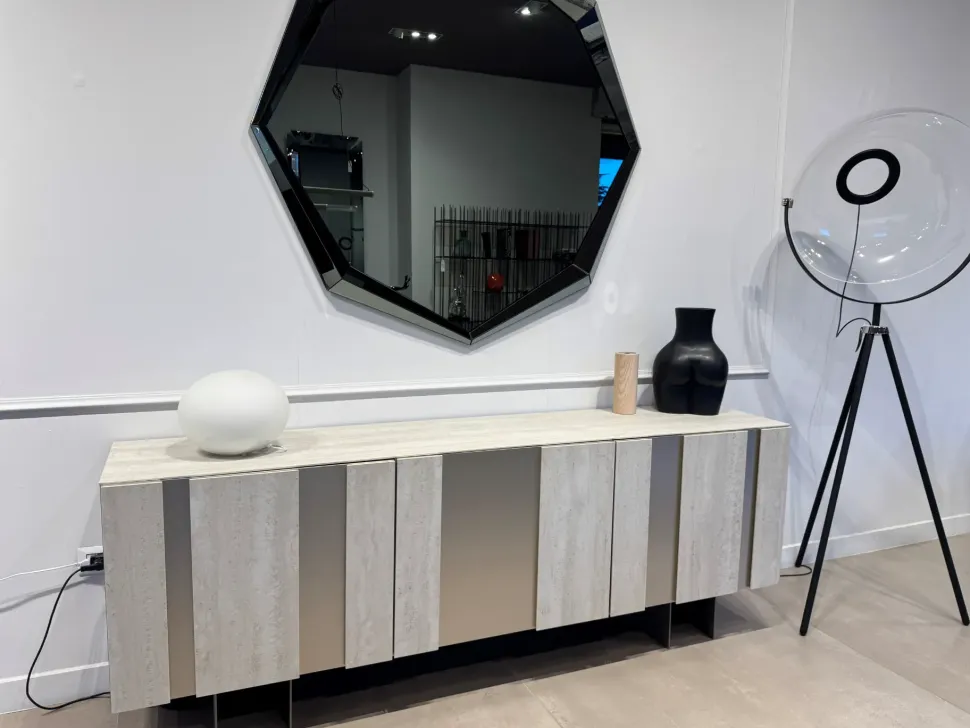 Mobile soggiorno modello Amsterdam keramik di Cattelan italia in Offerta Outlet