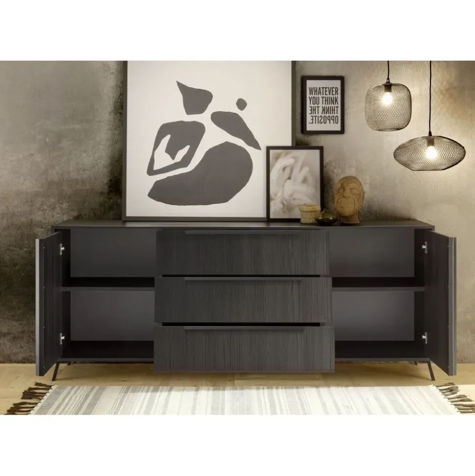 Mobile soggiorno modello City 2 ante 3 cassetti di Web convenienza a prezzo Outlet