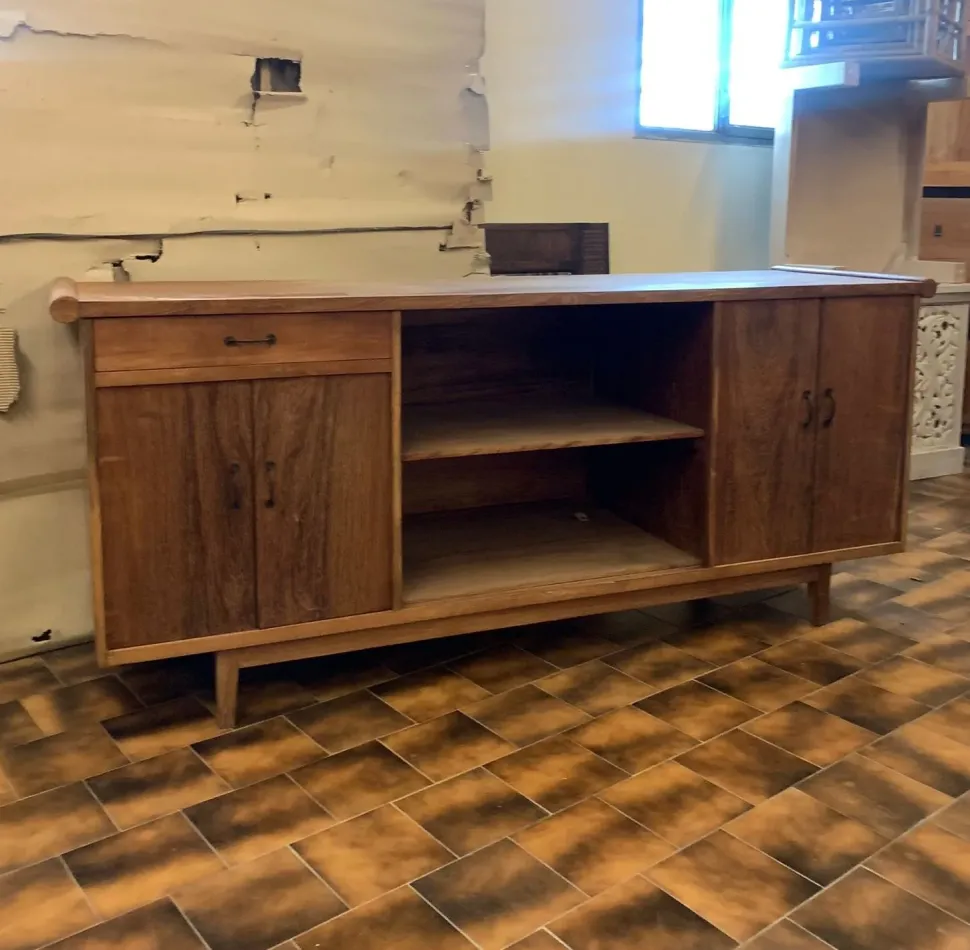 Mobile soggiorno modello Credenza anni 50′ teak 200 di Outlet etnico in Offerta Outlet