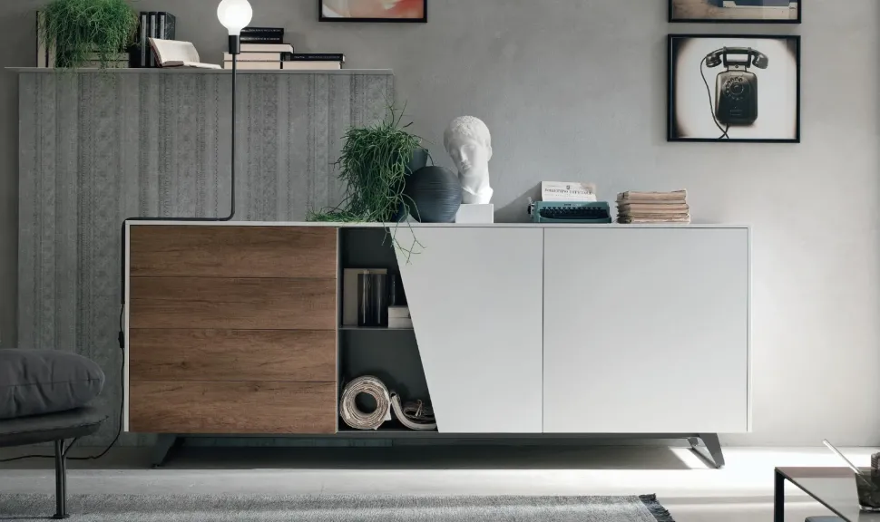 Mobile soggiorno modello Diagonal di Tomasella in Offerta Outlet