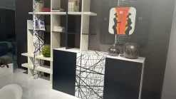 Mobile soggiorno modello Takebook di De rosso a PREZZI OUTLET