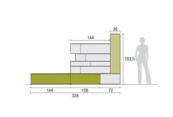Mobile soggiorno modello Atlante skt26 di Tomasella scontato -30%