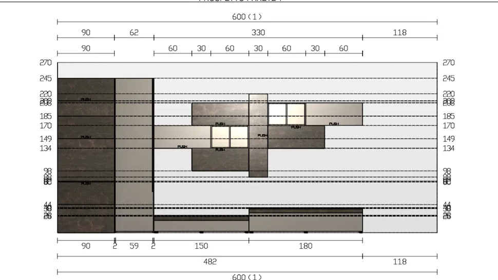 Mobile soggiorno modello Soggiorno + zona ingresso di Imab a PREZZI OUTLET