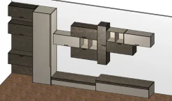 Mobile soggiorno modello Soggiorno + zona ingresso di Imab a PREZZI OUTLET