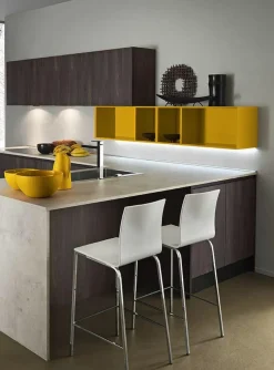 OFFERTA Cucina ad angolo con bancone LINEA di CUCINE STORE (340X215cm)
