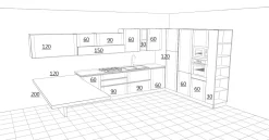 OFFERTA Cucina ad angolo con BANCONE ASTRA CUCINE MODELLO DADA