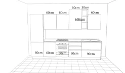 OFFERTA cucina lineare IRIS di CUCINESTORE (misura 330cm)