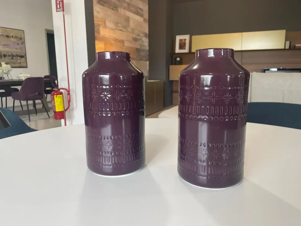 Oggettistica Coppia vasi in ceramica Abitare interior con uno SCONTO IMPERDIBILE