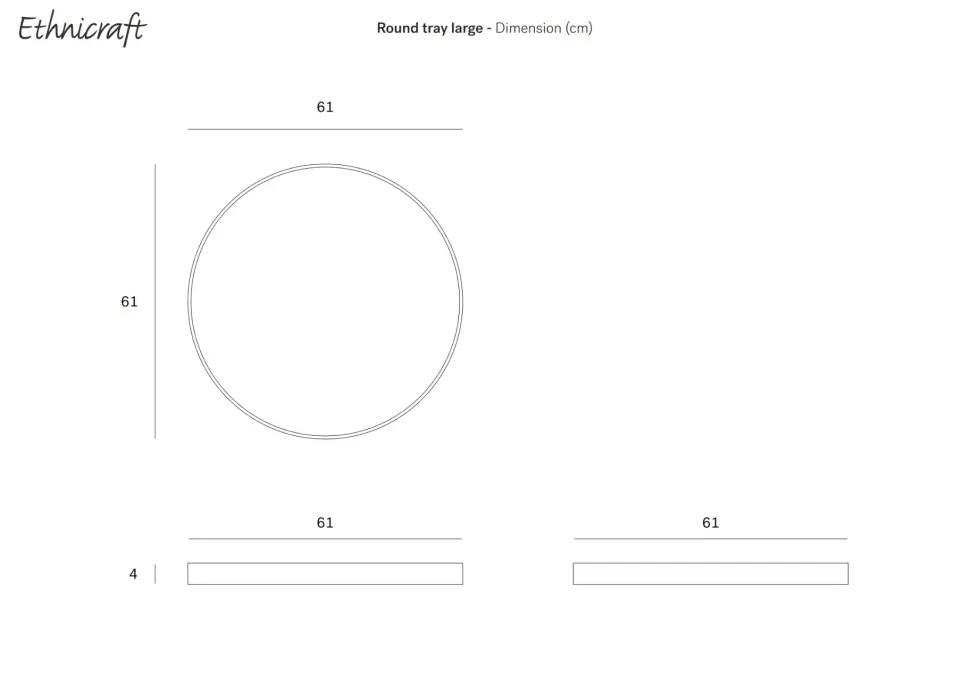 Oggettistica design Vassoio in vetro e legno ethnicraft di Artigianale scontata del 26%