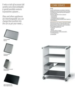 Oggettistica moderna Carrello multifunzione combi service  di Pezzani