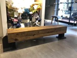 Oggettistica Panca in legno Dialma brown a prezzo scontato