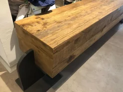 Oggettistica Panca in legno Dialma brown a prezzo scontato