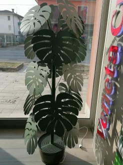 Oggettistica Pianta monstera grande verde salvia Artigianale a prezzo scontato